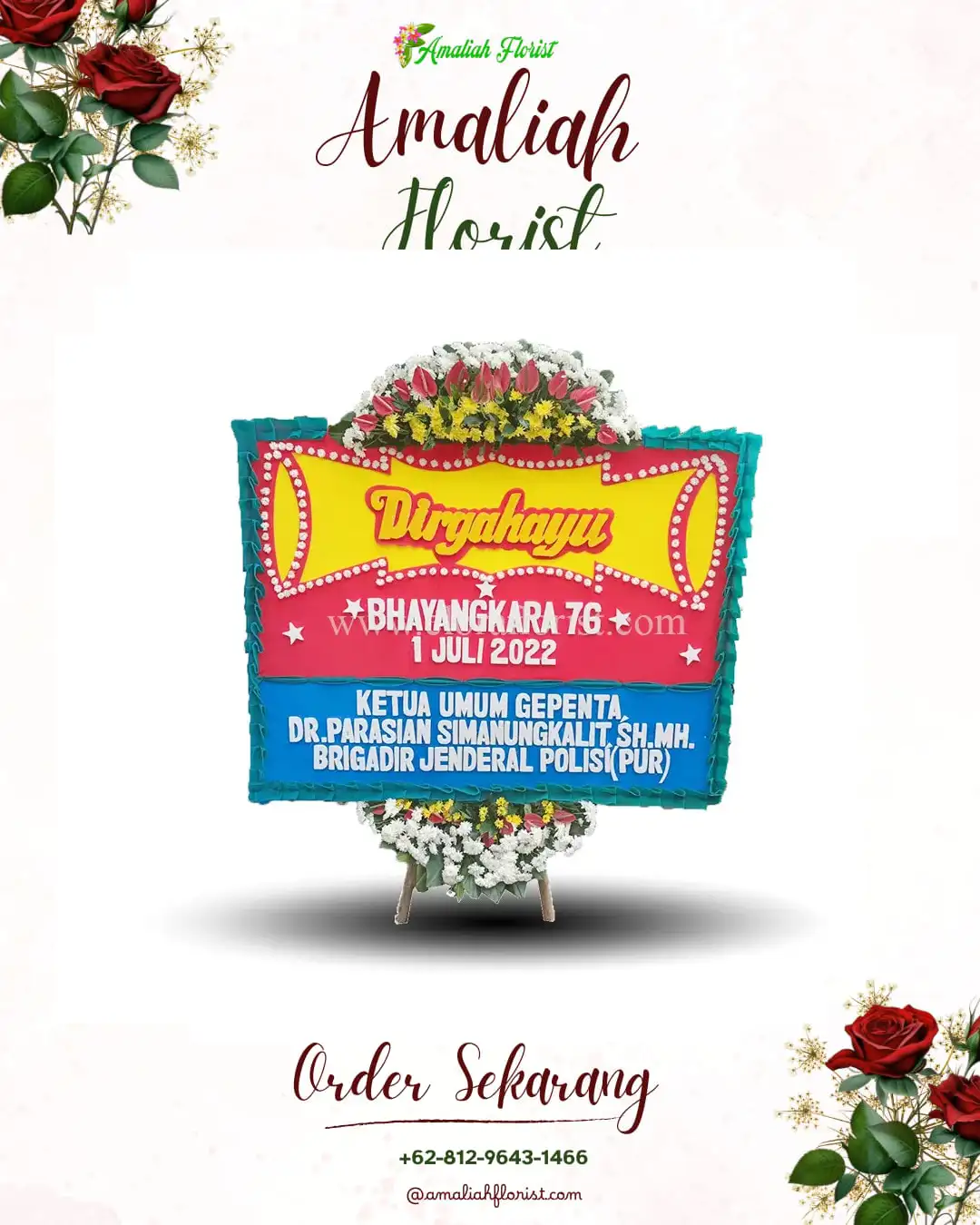 Papan Bunga HUT Ulang Tahun Pangkung Tibah